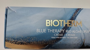 PRET SPECIAL - ambalaj deteriorat - BIOTHERM BLUE THERAPY RED ALGAE UPLIFT DAY SET - crema de zi 50ml, crema de noapte 15ml, ser regenerator 7ml si crema de ochi antirid 5ml - Img 2
