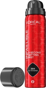 L'Oreal Paris Infaillible 3 second - Spray fixare machiaj rezistent la transfer 75 ml