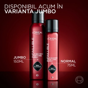 L'Oreal Paris Infaillible 3 second - Spray fixare machiaj rezistent la transfer 75 ml - Img 6