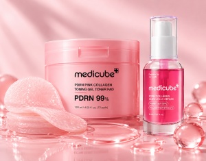 Medicube PDRN GLOW DUO - dischete tonice cu colagen si PDRN + serul Collagen Glow Jelly