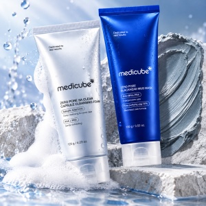 Medicube - ZERO PORE DUO - PACHET spuma de curatare + masca cu argila