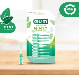GUM Soft Picks Minty Medium - Accesorii Interdentare 80 bucati