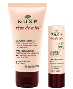Nuxe Reve de Miel Hand Cream & Lip Balm - Set crema de maini 30ml + Balsam de buze 4g - Img 3