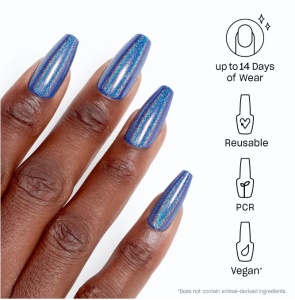 OPI xPRESS / ON - Blue Gie - unghii false - Img 4