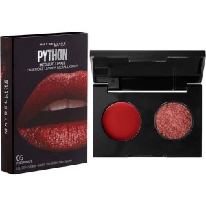 Maybelline New York Python Metallic Lip Kit, 05 Passionate - Kit ruj si fard de buze 12 g