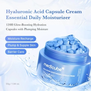 Medicube Hyaluronic Moisturizing Capsule Cream - Crema gel pentru hidratare 50g - Img 4