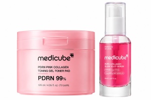 Medicube PDRN GLOW DUO - dischete tonice cu colagen si PDRN + serul Collagen Glow Jelly - Img 2