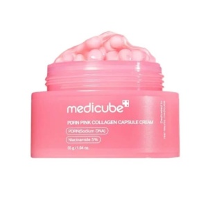 MEDICUBE PDRN Pink Collagen Capsule Cream - Crema de fata intens hidratanta, tip gel cu capsule active - 55g