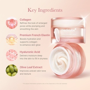 MEDICUBE Triple Collagen Cream 4.0 - Crema hidratanta pentru fata Triple Collagen 4.0 50 ml - Img 4