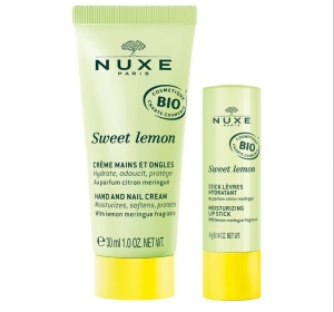 Nuxe Sweet Lemon Hand Cream & Lip Balm - Set crema de maini 30ml + Balsam de buze 4g - Img 2