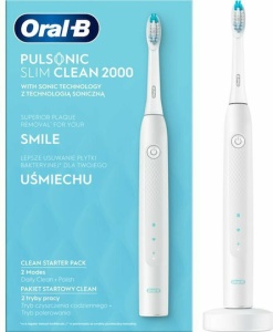 Oral-B Pulsonic Slim Clean 2000 - Periuta de dinti electrica , alb - Img 3