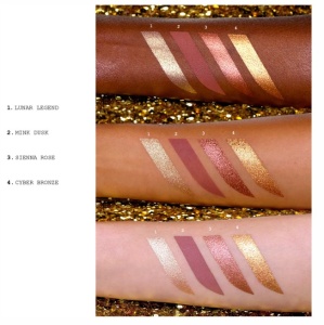 Pat McGrath Labs Celestial Odyssey Luxe Quad: BRONZE BOREALIS - paleta machiaj ochi 4,4g - Img 4