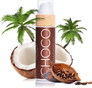 COCOSOLIS Choco - Ulei de corp bronzant cu vitamina E si ciocolata, fara SPF- 110ml - Img 1