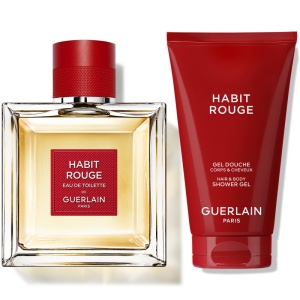 GUERLAIN - HABIT ROUGE GIFT - SET Parfum Barbati (EDT 100ML + 10ML si gel de dus 75ml) - Img 2
