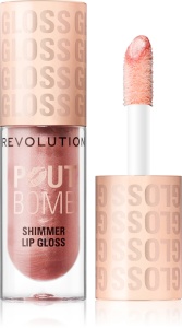 Luciu de buze Revolution Pout Bomb Shimmer Lip Gloss, shine pink, 4.5 ml - Img 1
