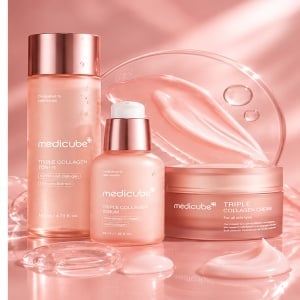 Medicube COLLAGEN FIRMING TRIO - lotiune tonica + ser concentrat+ crema de fata
