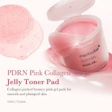 Medicube Pdrn Pink Collagen Toning Gel Toner Pad - Dischete pentru curatarea tenului cu toner 70buc/120ml - Img 3