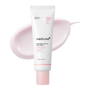 MEDICUBE PDRN Pink Tone Up Sun Cream - Crema multifunctionala cu protectie solara SPF50+ - 50ml