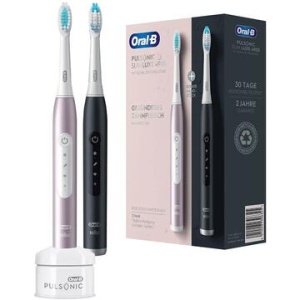 Oral-B Pulsonic Slim Luxe 4900 - Set doua periute de dinti , roz si negru - Img 3