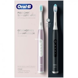 Oral-B Pulsonic Slim Luxe 4900 - Set doua periute de dinti , roz si negru - Img 4