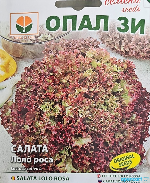 Маруля, Семена за сорт ЛОЛО РОСА, сорт с червени тебеширени листа