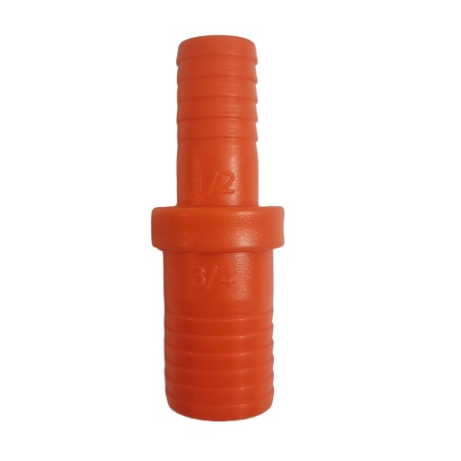 Оребрен съединител редукция 1/2'' - 3/4'', pvc