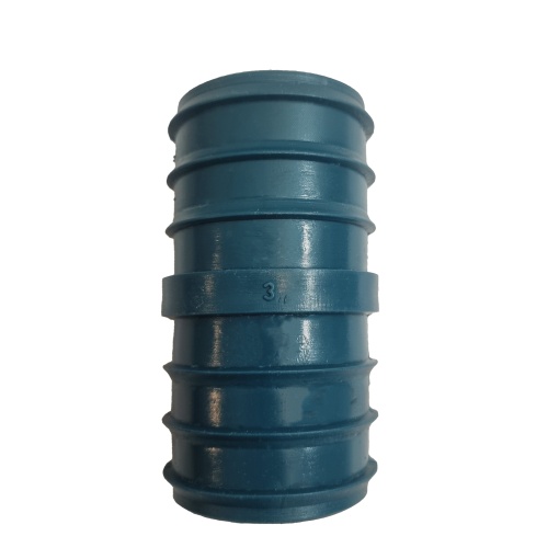 Оребрен съединител за маркуч 3“, двоен накрайник, pvc