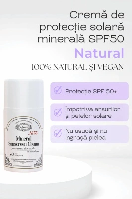 Cremă minerală de protecție solară SPF 50+ - Img 2