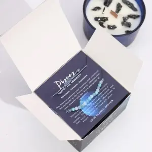 Set Lumânare cu Cristale și Brățară Zodia Pești - Img 2