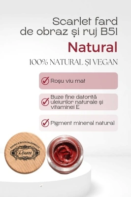Scarlet fard de obraz și ruj B51 - Img 3