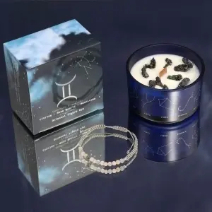 Set Lumânare cu Cristale și Brățară Zodia Gemeni - Img 2