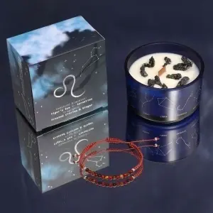 Set Lumânare cu Cristale și Brățară Zodia Leu - Img 2