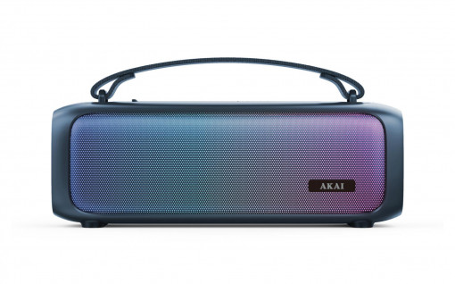 Boxa portabila Akai ABTS-08-BL, 8 W, Lumini RGB, FM Radio, Bluetooth, Albastru - Img 3