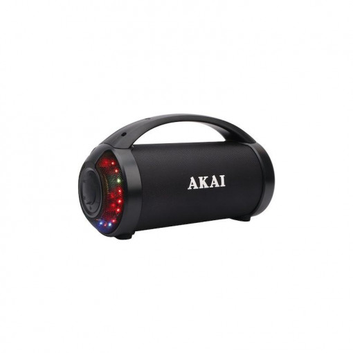 Boxa portabila Akai ABTS-21H, cu bluetooth 5.0, putere 6.5W, frecventa 120 Hz - 15KHz, baterie Li-ion 1500 mAh, cu luminite, negru - Img 2