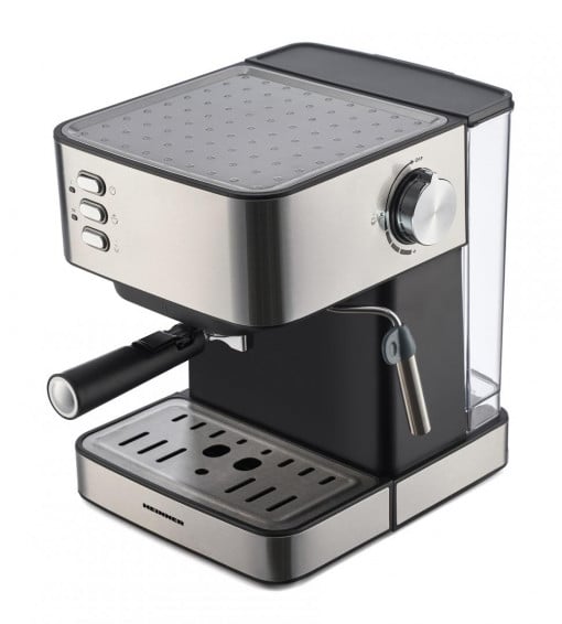 Espressor Heinner HEM-B2016BKS, 850W, 20 bar, rezervor apa detasabil 1.6l, filtru din inox, plita mentinere cafea calda, decoratii inox - Img 2