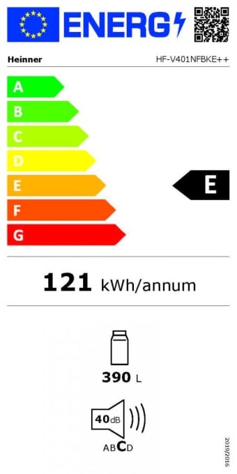 Frigider Heinner HF-V401NFBKE++, Full No Frost, clasa energetica E, capacitate totala 389L - Img 3