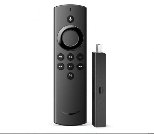 Kit Media Player Amazon Fire Tv Stick Lite 2020 cu telecomanda vocala Alexa