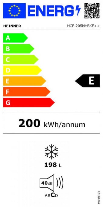 Lada frigorifica Heinner HCF-205NHBKE++, 198 l, Clasa E, Compresor inverter, Control electronic, Display waterproof, Negru - Img 5