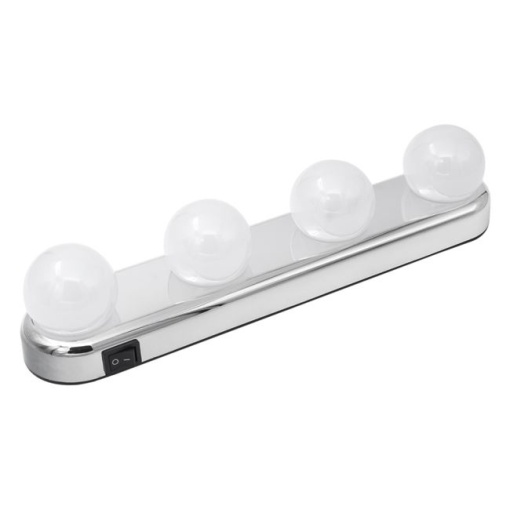 Lampa LED pentru machiaj, dimensiune 30 x 6 x 7 cm, functioneaza cu 4 baterii AA, prindere cu ventuze - Img 3