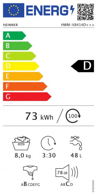 Masina de spalat Heinner HWM-V8414D+++, 8 kg, 1400 RPM, Clasa D, Display digital, Functie Start Intarziat, 60 cm, Alb - Img 4