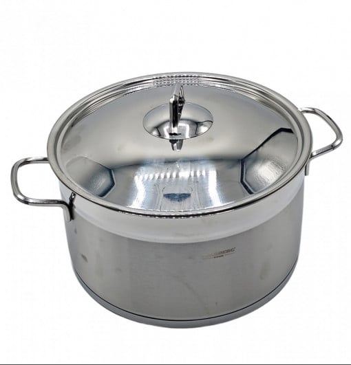 Oala cilindrica din inox cu capac, capacitate 8.5 l, diametru 26 cm, fund dublu, Hausberg HB- H 766 - Img 5