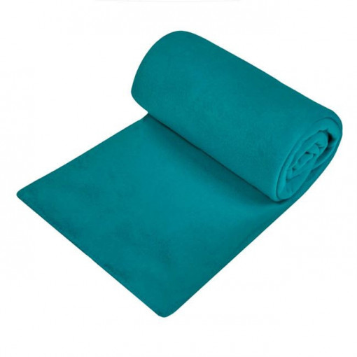 Patura moale fleece, dimensiune 220x150cm, Petrol - Img 1