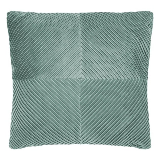 Perna decorativa catifelata, dimensiune 45 x 45 x 12 cm, model reliefat, Verde menta - Img 3