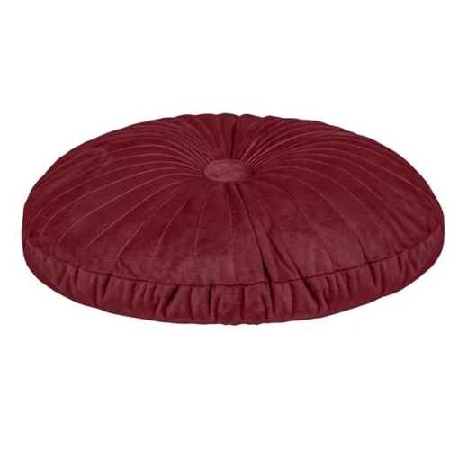 Perna decorativa pentru canapea, dimensiune 35x8 cm, Bordo catifelat - Img 2