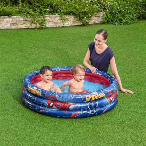 Piscina gonflabila pentru copii, 3 inele, dimensiune 1.22 x 0.30 m, capacitate 200 l, Spider-Man - Img 5