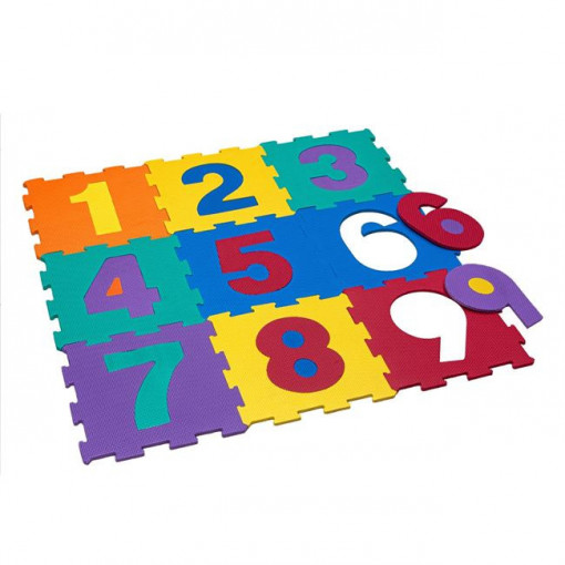 Puzzle modular pentru podea, moale si antiderapant, contine 9 piese, Cifre - Img 3