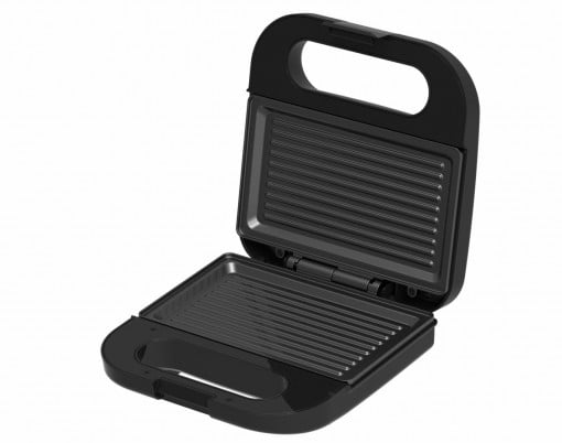 Sandwich maker HEINNER SILVERSTONE SM-K750FGSL, 750w, capacitate 2 sandwich-uri, placi antiadezive fixe tip grill, silver - Img 2