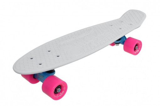 Skateboard tip cruiser Penny SLV Neon 22 inch alb/roz