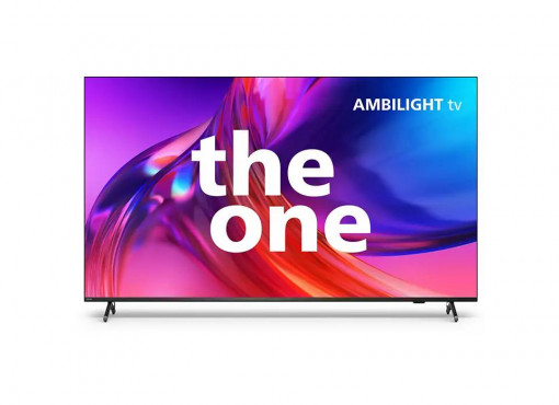 Televizor Philips AMBILIGHT tv LED 85PUS8818, 215 cm, Google TV, 4K Ultra HD, 100 Hz, Clasa F (Model 2023)