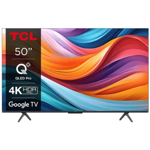 Televizor TCL QLED 50T7B, 126 cm, Smart Google TV, 4K Ultra HD, Clasa F